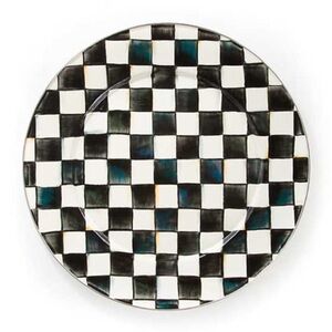MacKenzie-Childs Courtly Check Serving Platter Diameter is 16”